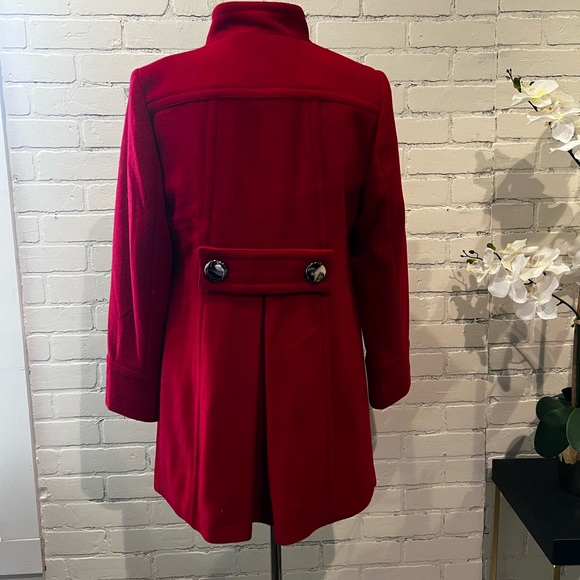 Style & Co petite Vibrant  Red Wool Coat size M - Picture 4 of 8